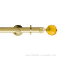 Yellow color Crystal Head Curtain Rod